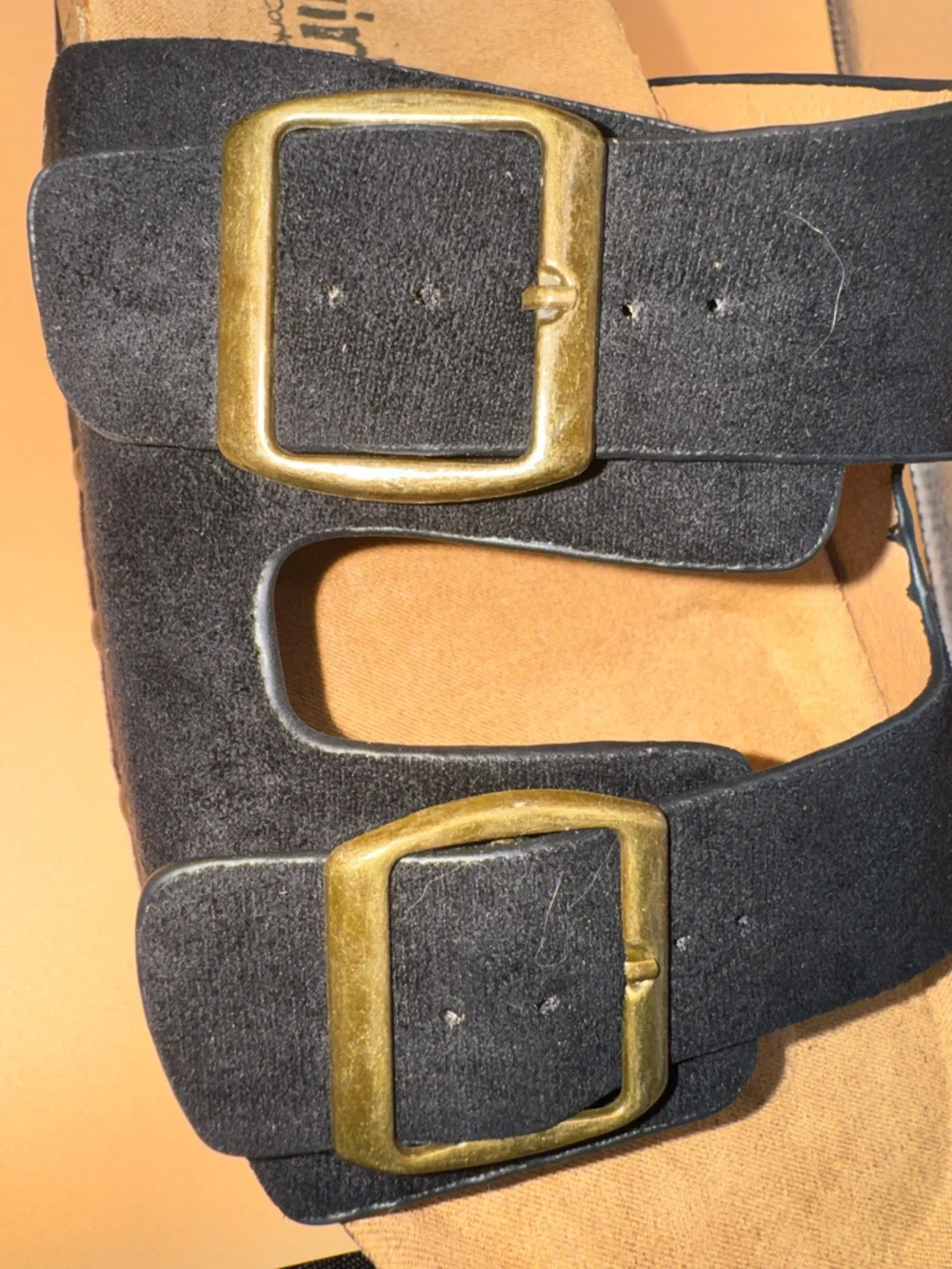 Hey Girl by Corkys Platform Sandals Black Double Buckle Size 7 Boho vibes - Picture 7 of 16